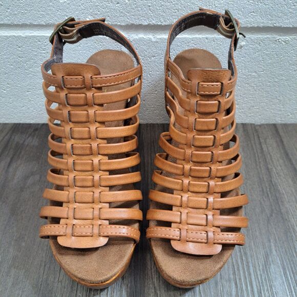 White Mountain Platform Clog Sandals. Brown Casual Comfort Sandal Womens Size 5M - Picture 3 of 8